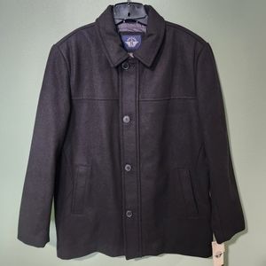 ❗NWT❗Men's Dockers Weston Wool Blend Coat Black Size XL